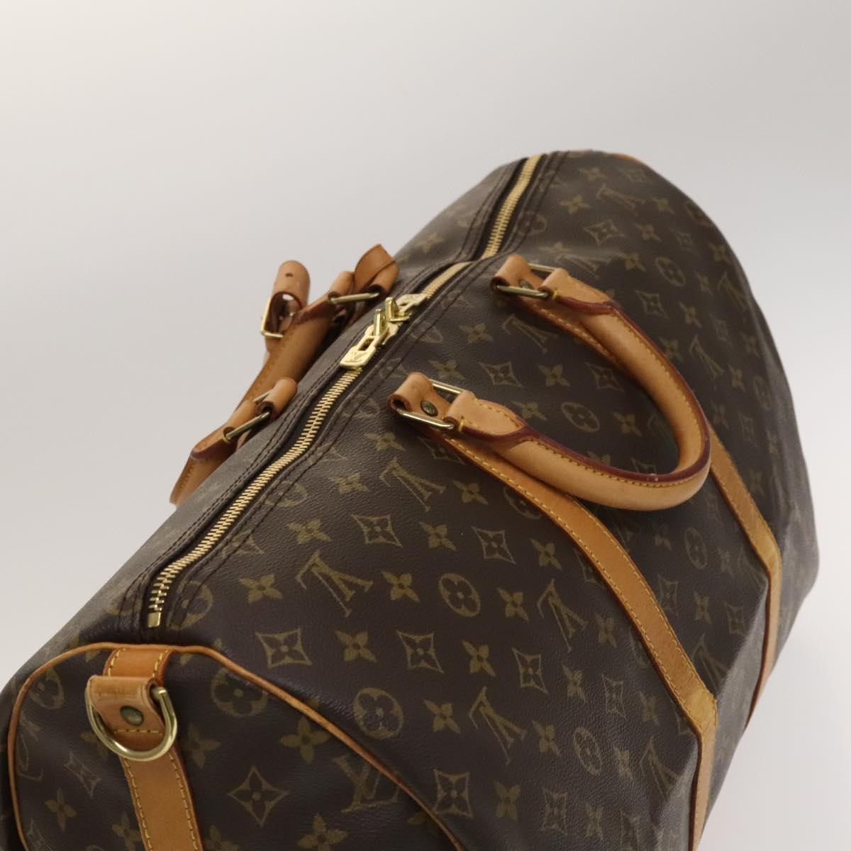 Louis Vuitton Keepall Bandouliere Bag Monogram Canvas, BROWN, CANVAS, Travel bag