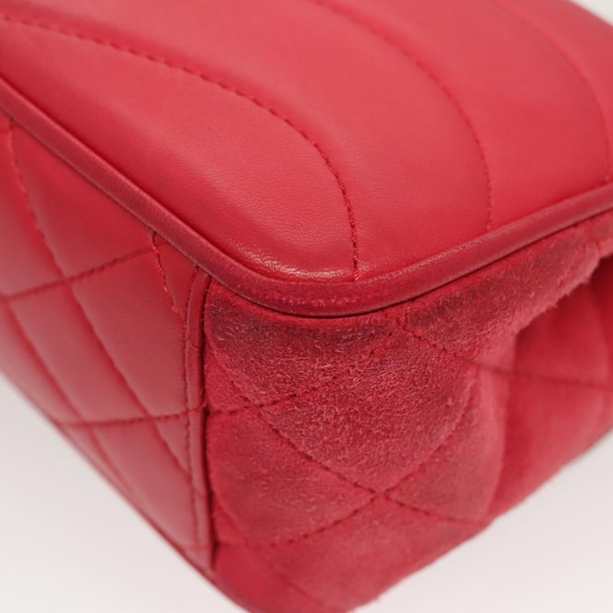 Chanel Pagoda Flap Bag Suede and Lambskin, PINK, SUEDE, Shoulder bag