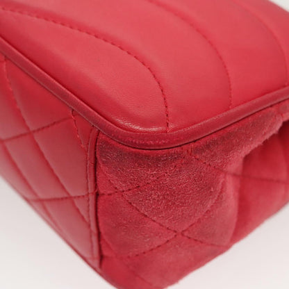 Chanel Pagoda Flap Bag Suede and Lambskin, PINK, SUEDE, Shoulder bag