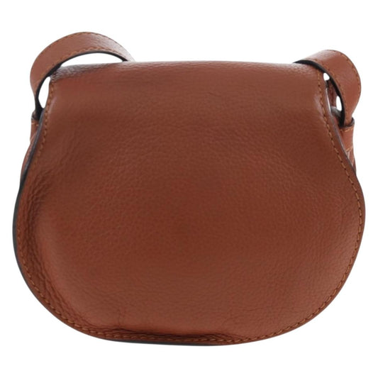 Chloe Marcie Leather, Brown, Leather, Crossbody Bag
