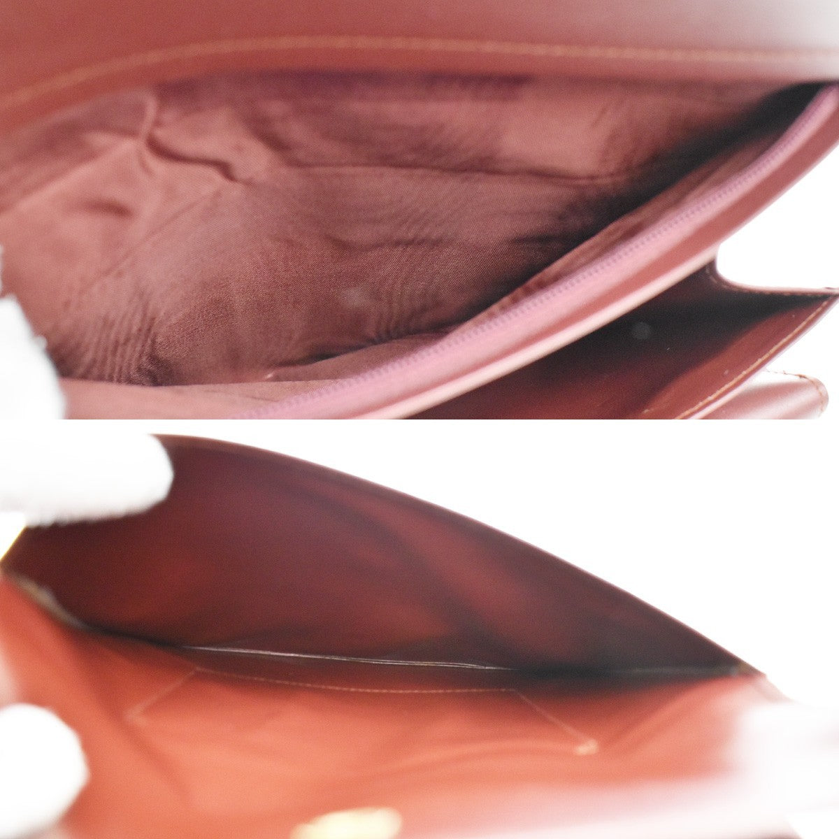 Cartier Must de Cartier Clutch Leather, Burgundy, Leather, Clutch