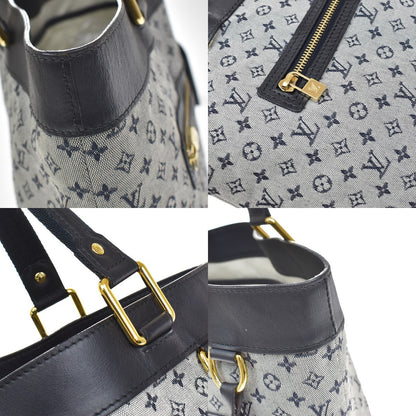 Louis Vuitton Lucille Mini Lin, Blue, Canvas, Handbag