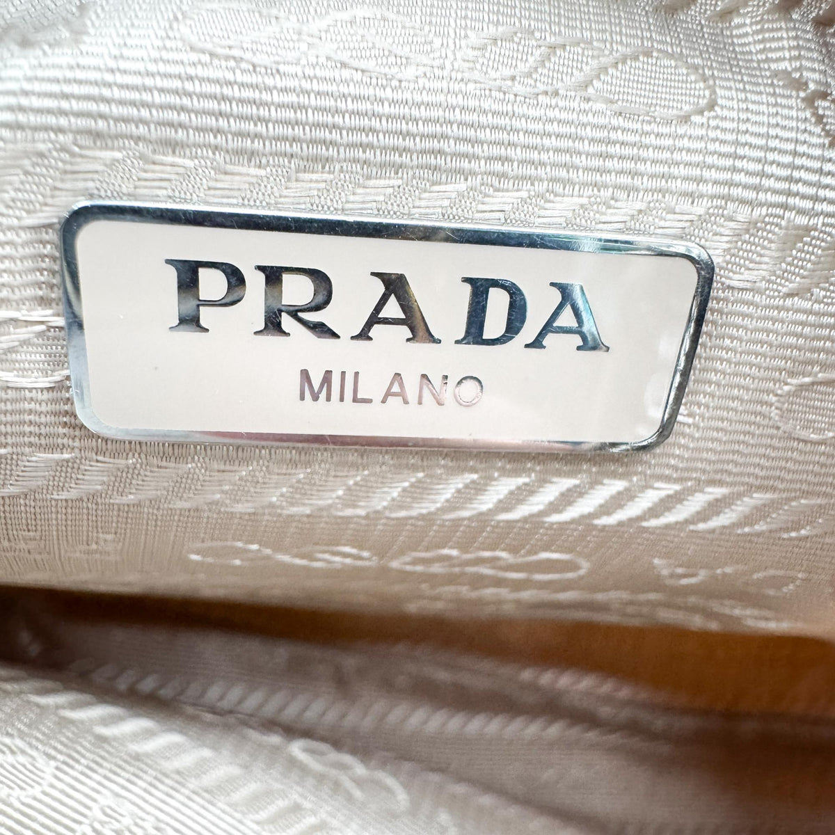 Prada Re-Edition 2005 Tessuto, Beige, Nylon, Shoulder Bag