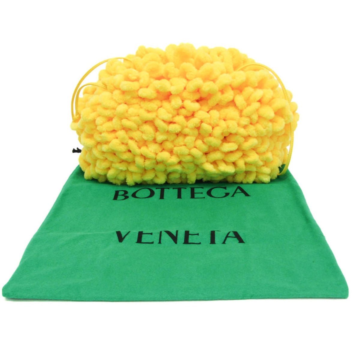 Bottega Veneta The Wave Twisted Chenille, Yellow, Textile, Clutch