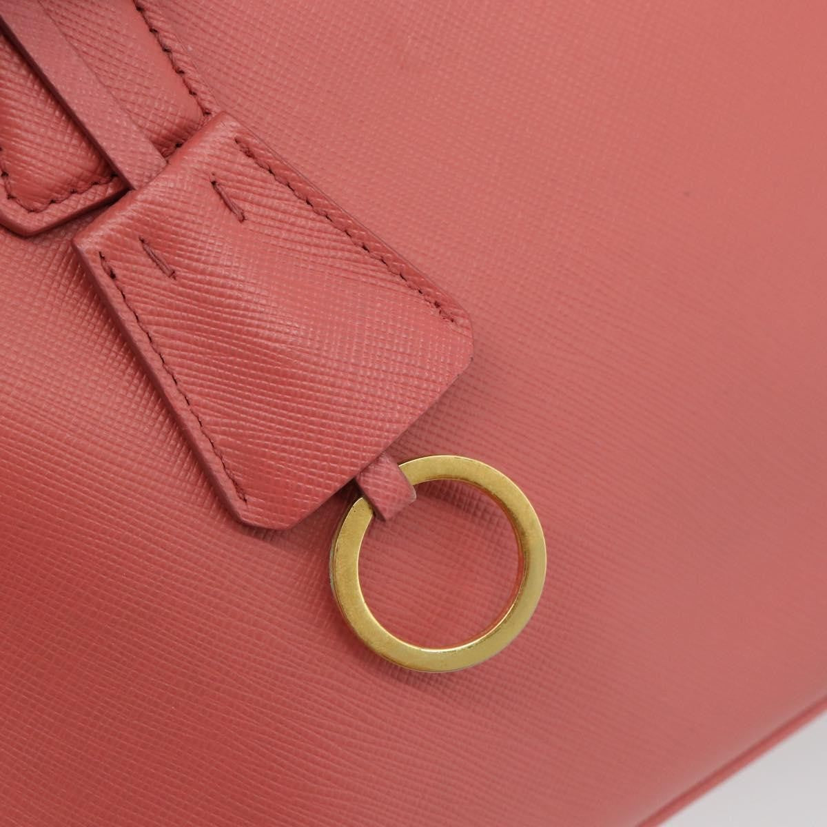 Prada Galleria Double Zip Saffiano Leather, Pink, Leather, Tote Bag