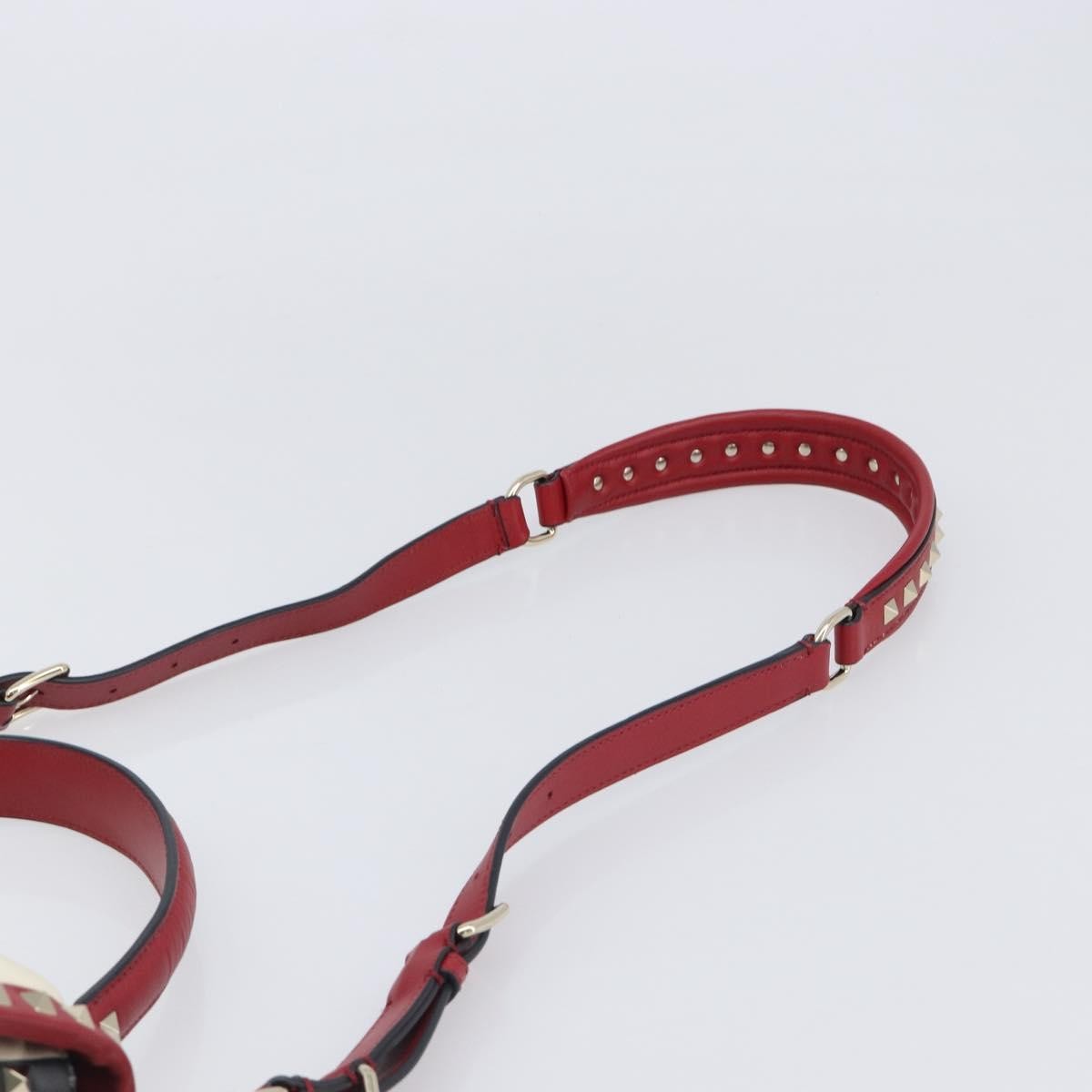 Valentino Garavani Candystud Top Handle Leather, Red, Leather, Handbag