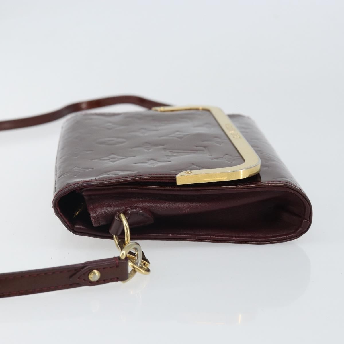 Louis Vuitton Rossmore Monogram Vernis, Burgundy, Patent Leather, Handbag