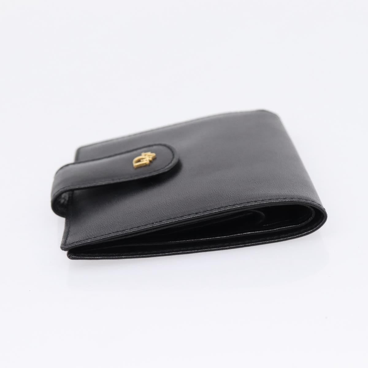 Christian Dior Bifold Card Holder Leather, Black, Leather, Card Holder