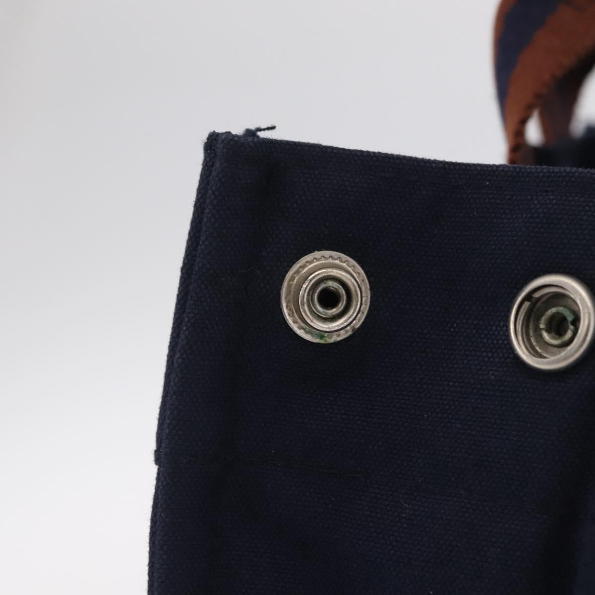 Hermes Fourre Tout Toile, Navy, Canvas, Tote Bag