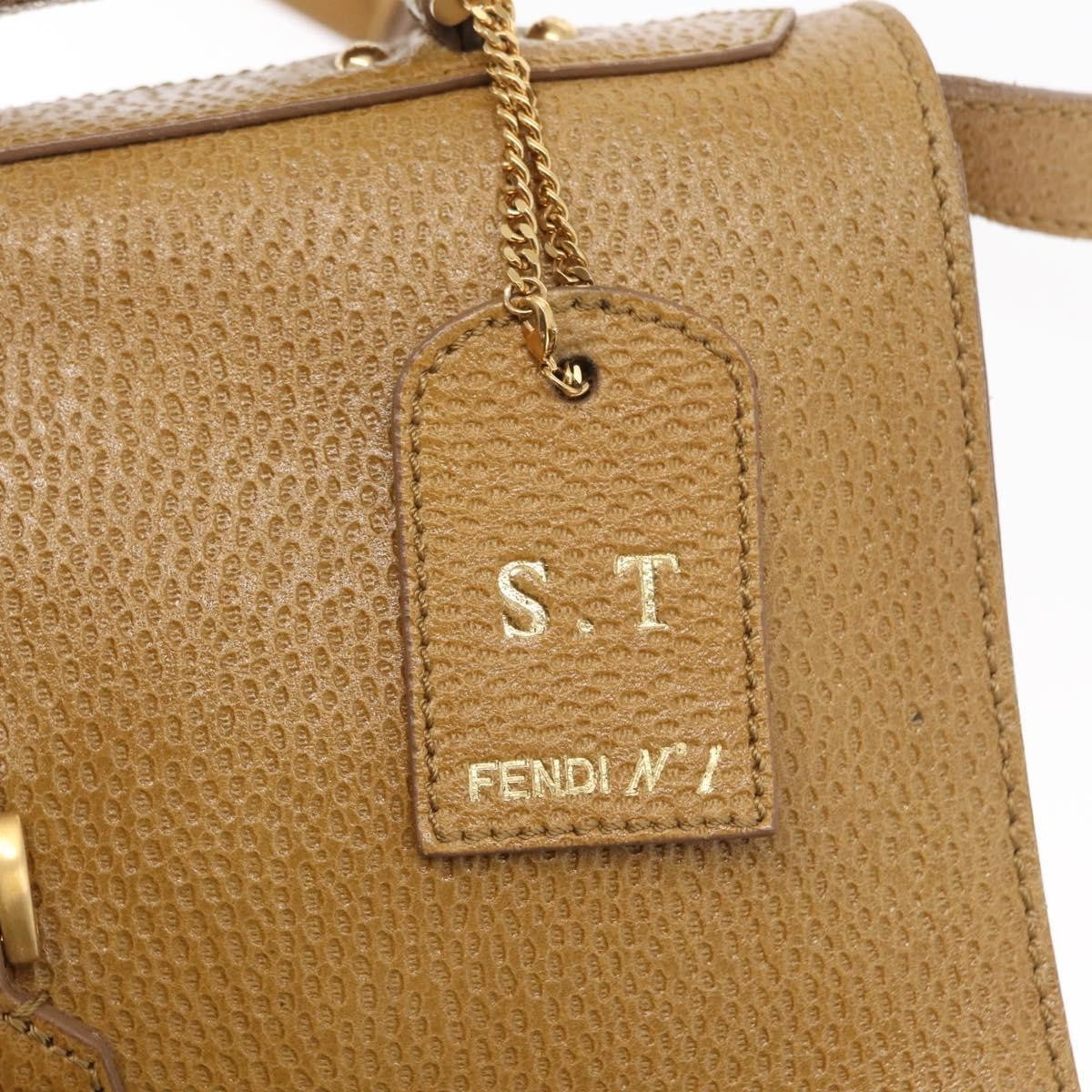 Fendi Classico No. 1 Zucca Canvas, Brown, Leather, Handbag