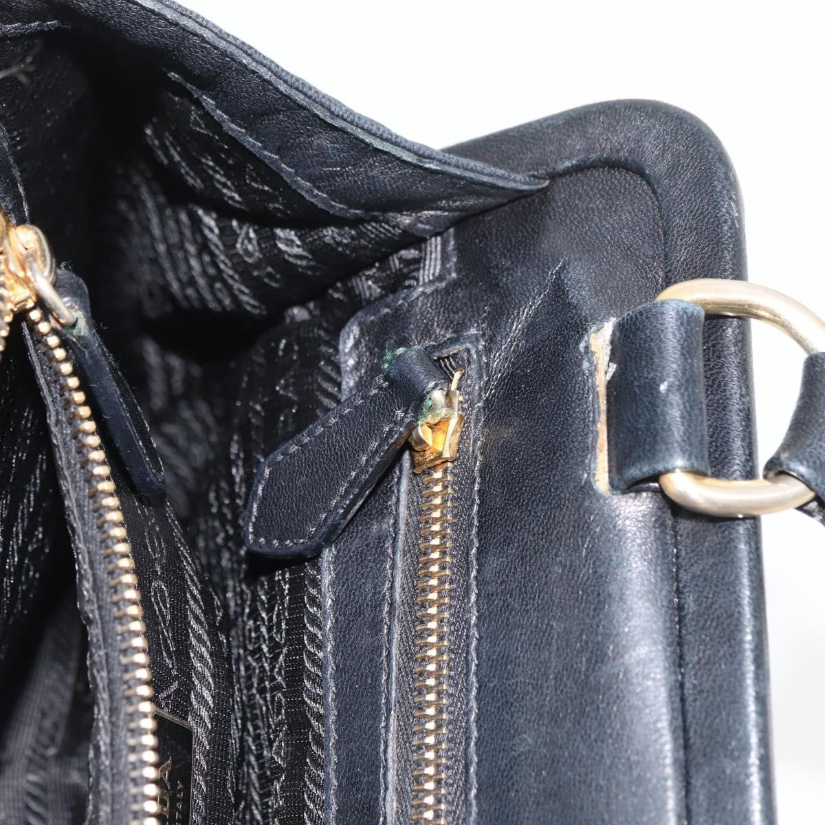 Prada Tote Leather, Black, Leather, Tote Bag