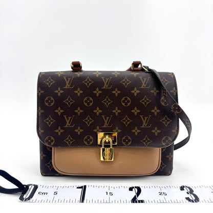Louis Vuitton Marignan Monogram Canvas with Leather, Brown, Canvas, Handbag