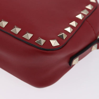 Valentino Garavani Rockstud Camera Leather, Red, Leather, Crossbody Bag