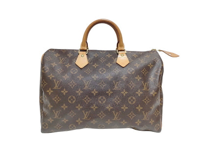 Louis Vuitton Speedy Handbag Monogram Canvas, Brown, Canvas, Handbag