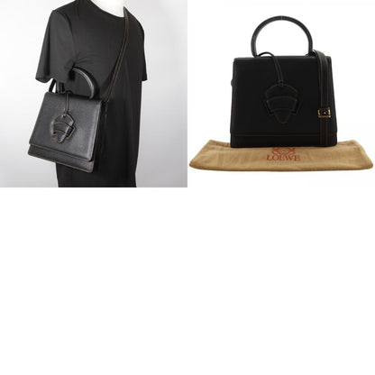 Loewe Barcelona Dome Top Handle Leather, Black, Leather, Handbag