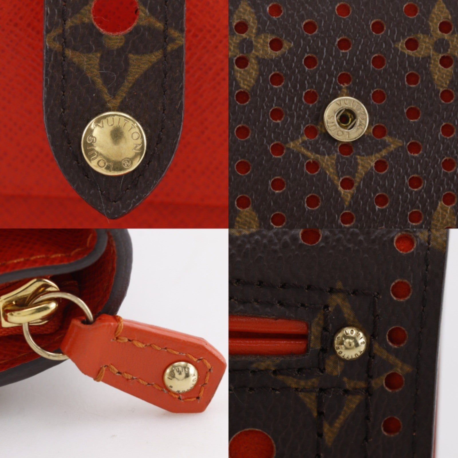 Louis Vuitton Compact Zip Perforated Monogram Canvas, Brown, Canvas, Wallet