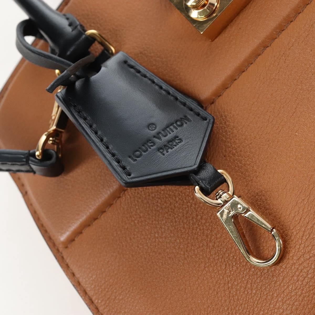 Louis Vuitton Cour Marly Leather with Studded Detail, Beige, Leather, Handbag