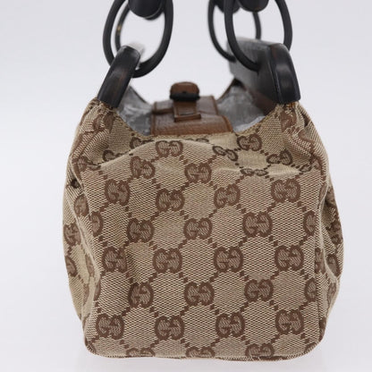 Gucci Wood Handle Frame Doctor Bag GG Canvas, Beige, Canvas, Shoulder Bag