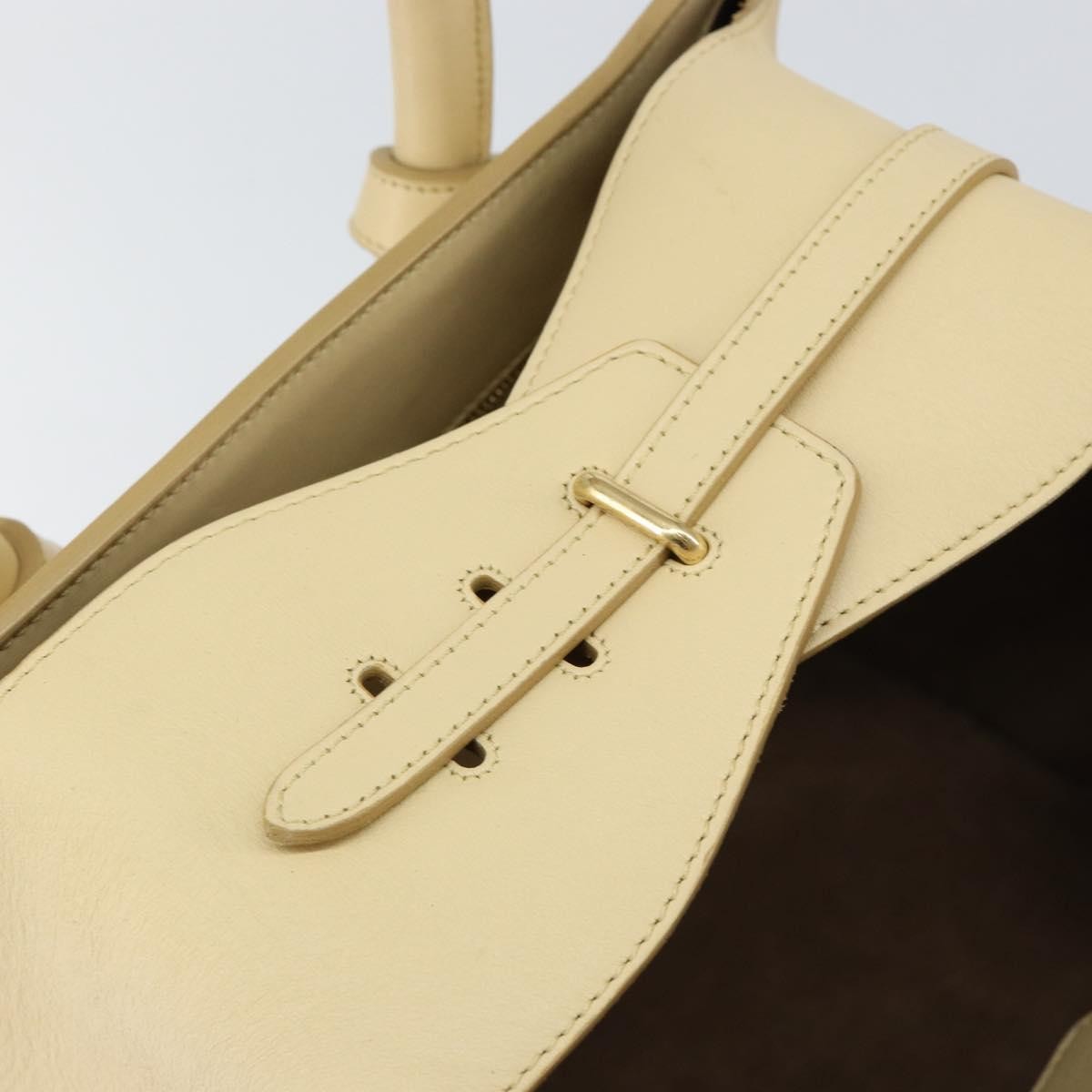 Celine Tie Tote Leather, Beige, Leather, Tote Bag