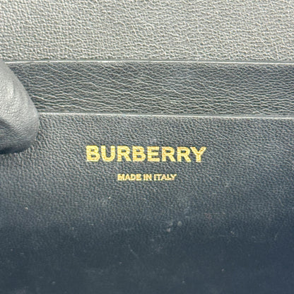 Burberry Grace Flap Horseferry Printed Leather, Black, Leather, Shoulder Bag