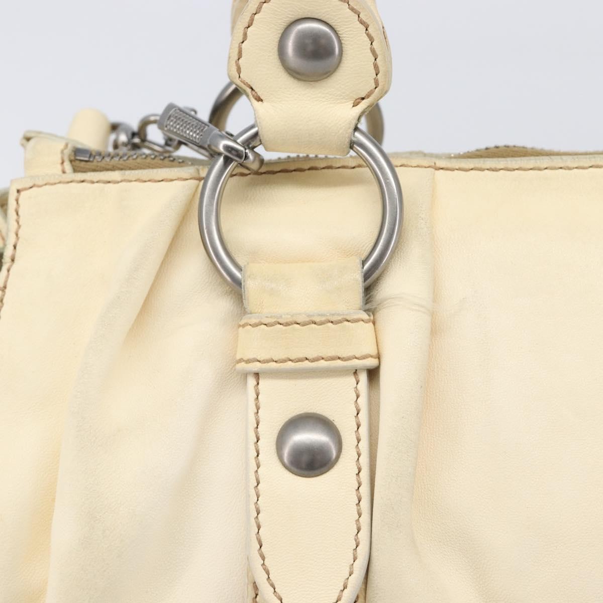 Miu Miu Vitello Lux Leather, Beige, Leather, Handbag