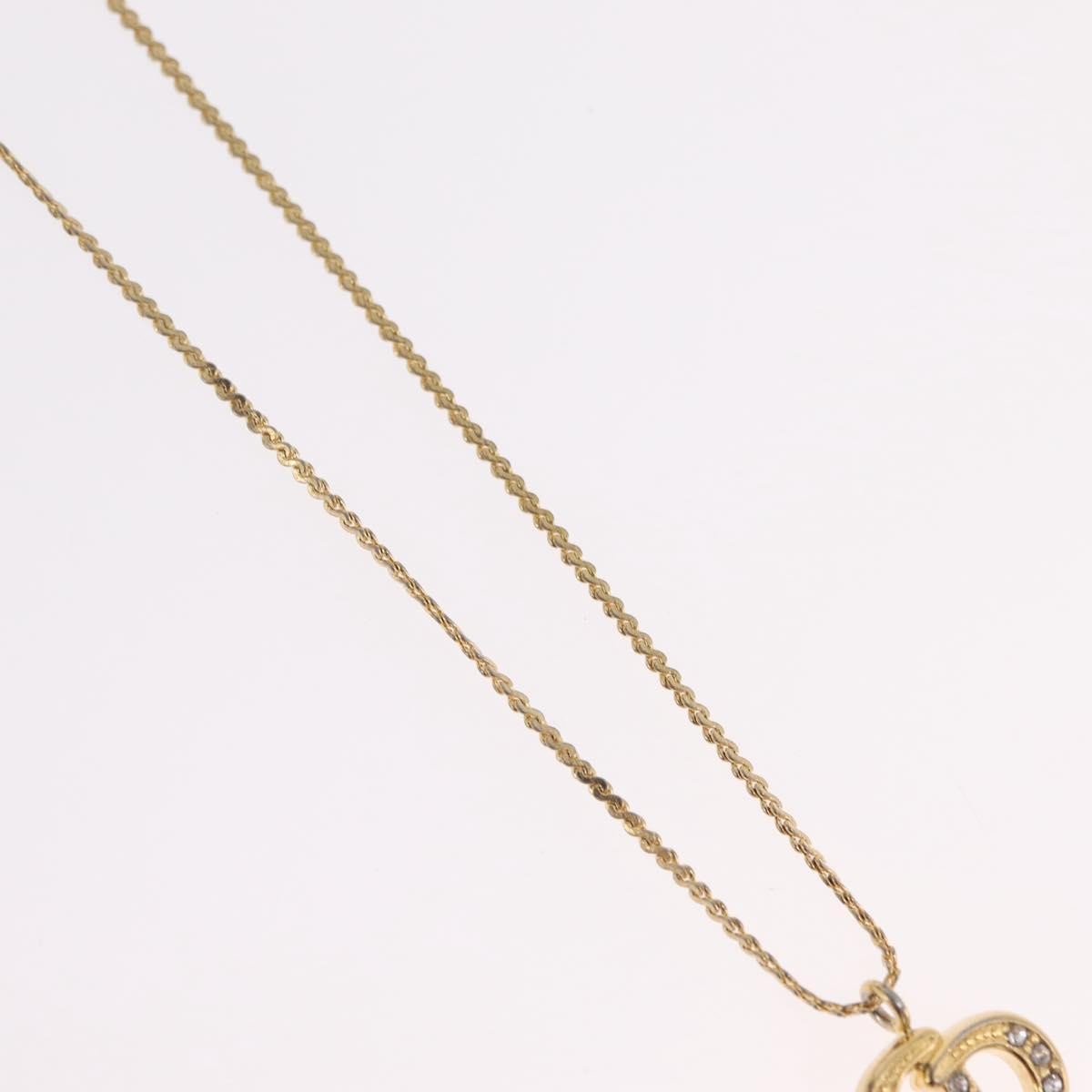 Christian Dior CD Pendant Metal, Gold, Metal, Necklace