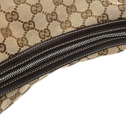 Gucci Horsebit Hobo GG Canvas, Beige, Canvas, Shoulder Bag