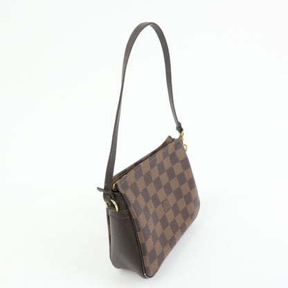 Louis Vuitton Trousse Make Up Damier, Brown, Canvas, Clutch