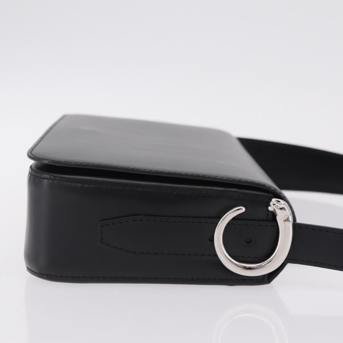 Cartier Panthère Shoulder Leather, Black, Leather, Shoulder Bag