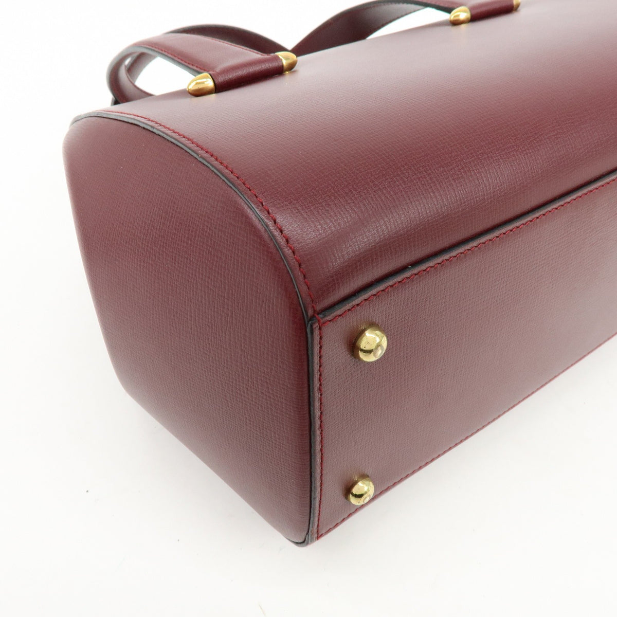 Cartier Must de Cartier Boston Leather, Burgundy, Leather, Travel Bag