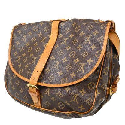 Louis Vuitton Saumur Monogram Canvas, Brown, Canvas, Shoulder Bag