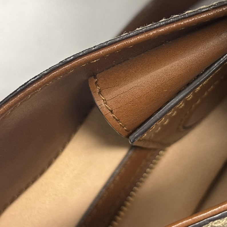 Gucci Convertible Soft GG Coated Canvas with Leather, Brown, Canvas, Tote Bag
