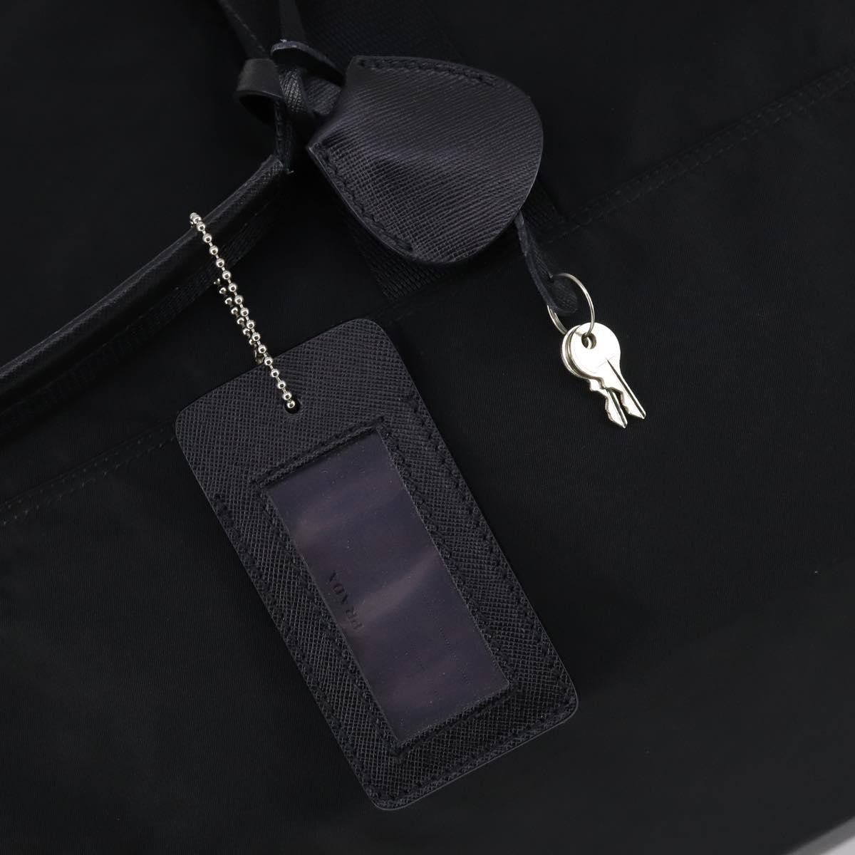 Prada Boston Tessuto, Black, Nylon, Handbag