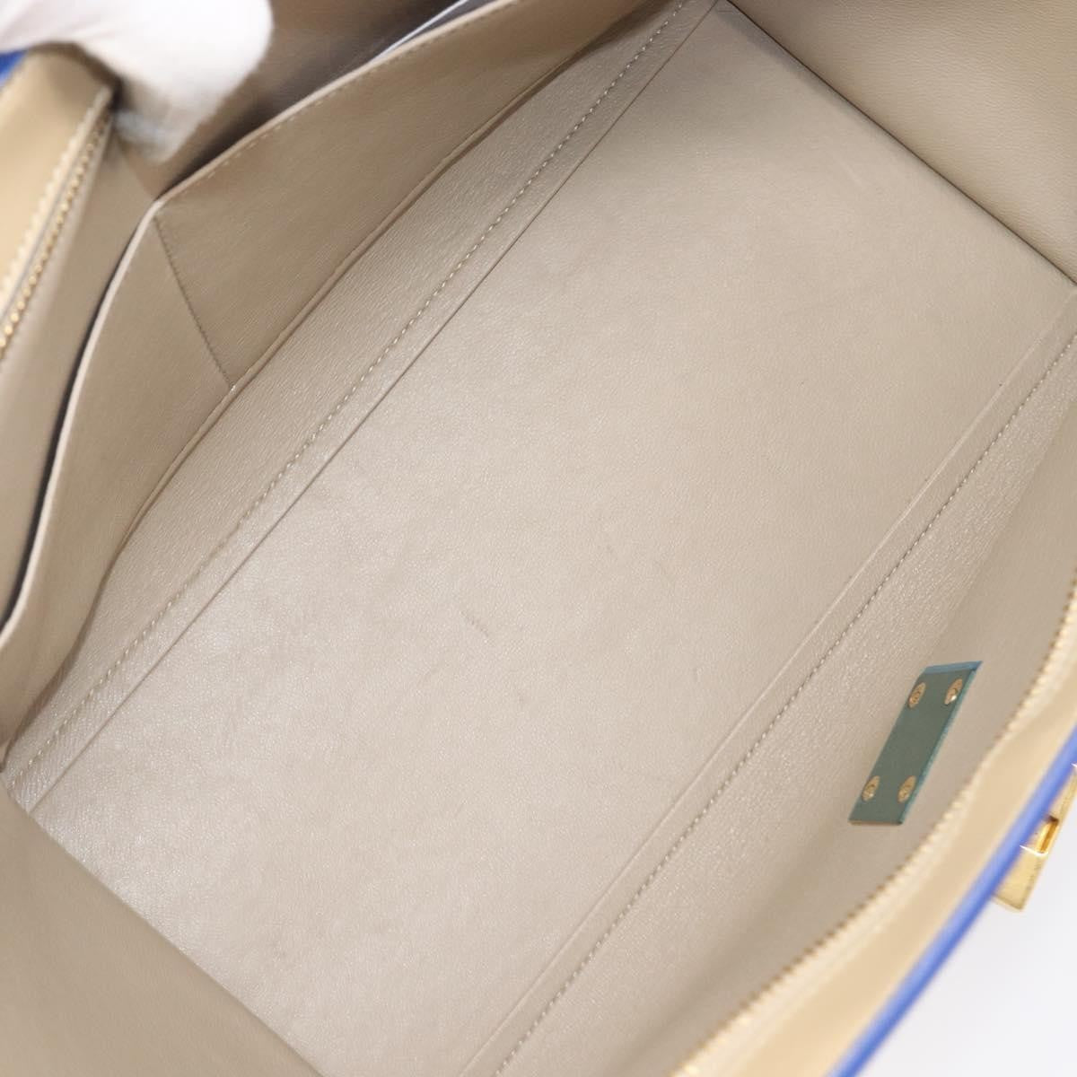 Celine Trapeze Leather, Beige, Leather, Handbag