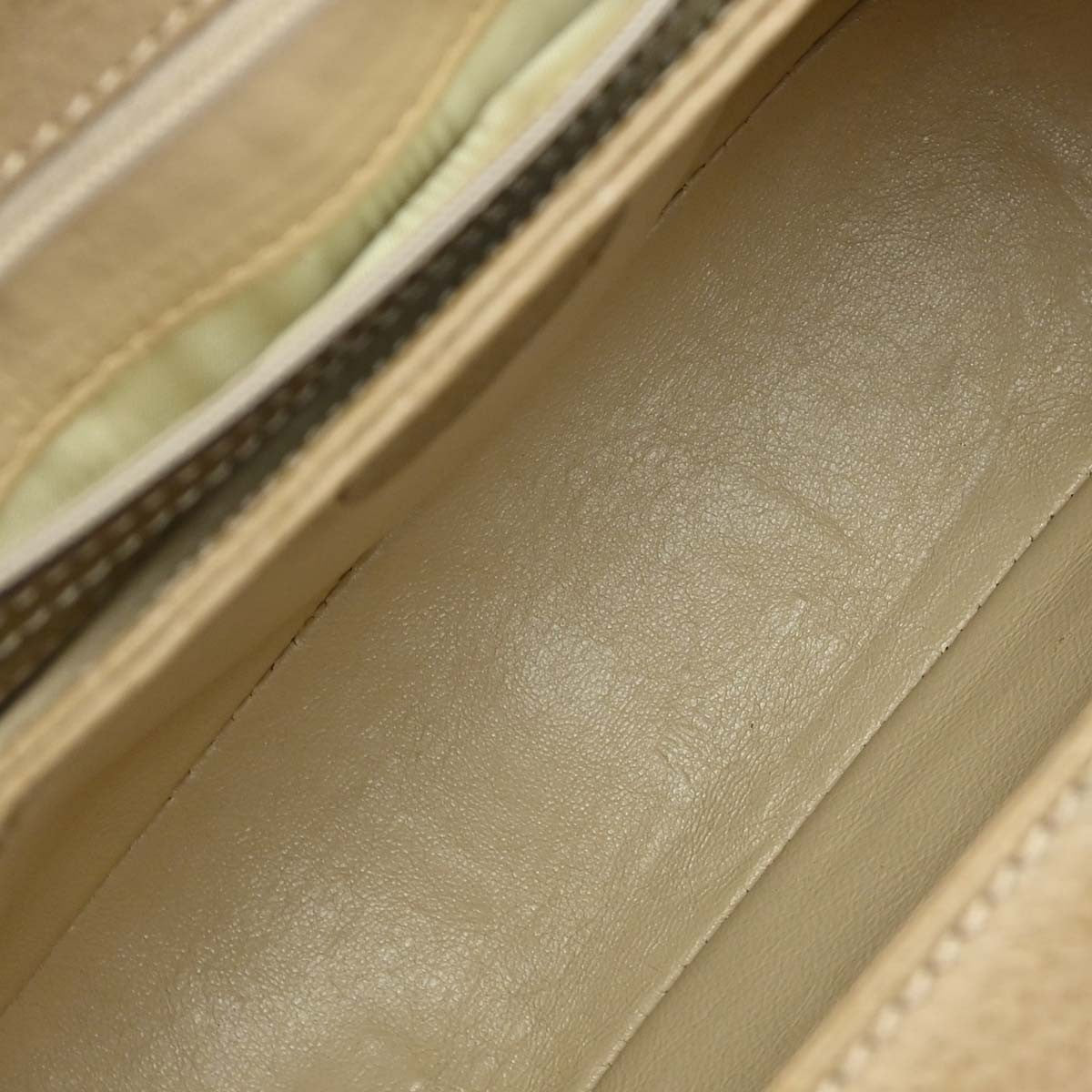 Gucci Vintage Convertible Bamboo Box Leather, Beige, Leather, Crossbody Bag