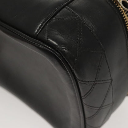 Chanel Vanity pouch Leather, BLACK, LEATHER, Handbag
