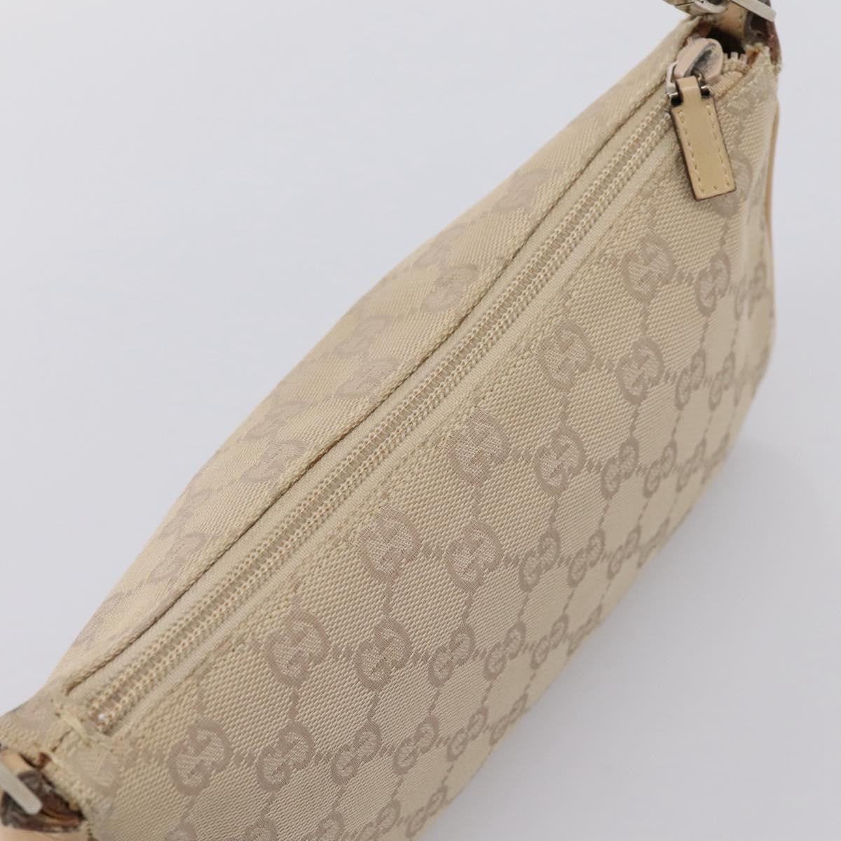 Gucci Bamboo Top Handle GG Canvas, Beige, Canvas, Handbag