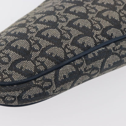 Christian Dior Vintage Saddle Bag Canvas, Navy, Canvas, Clutch