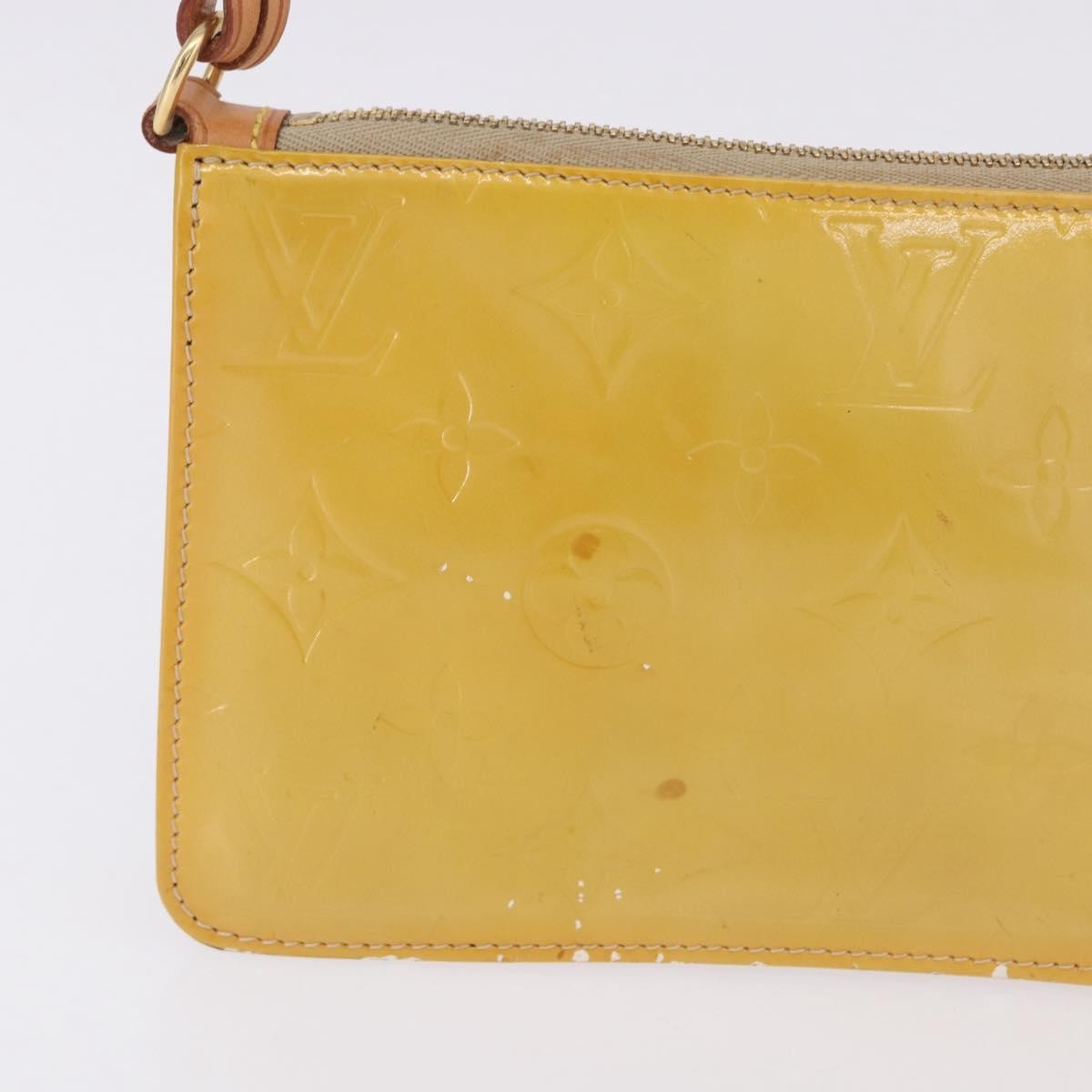 Louis Vuitton Lexington Pochette Monogram Vernis, Beige, Patent Leather, Clutch