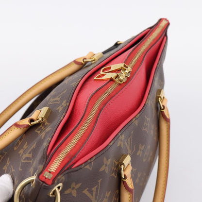 Louis Vuitton Pallas Monogram Canvas with Leather, Brown, Canvas, Tote Bag