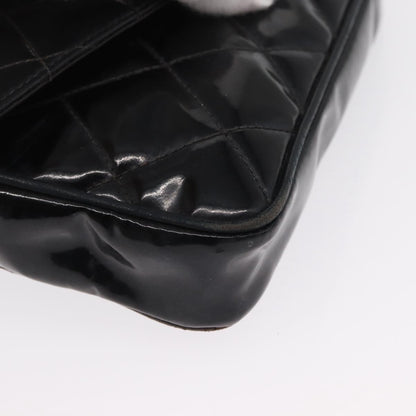 Chanel Vintage CC Flap Waist Patent Leather, Black, Patent Leather, Clutch