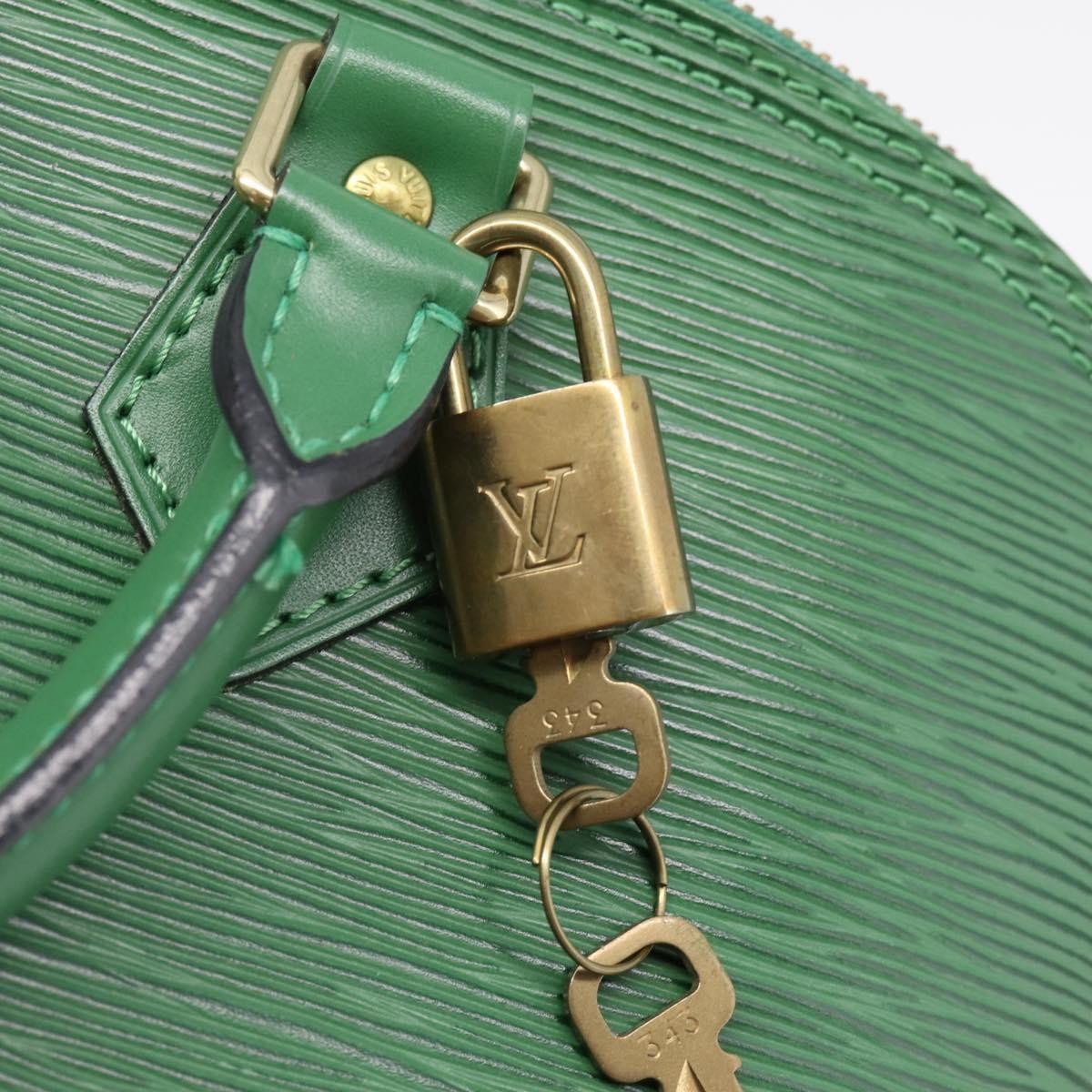 Louis Vuitton Alma Epi Leather, Green, Leather, Handbag