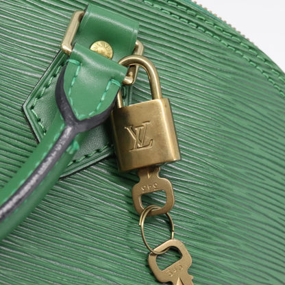 Louis Vuitton Alma Epi Leather, Green, Leather, Handbag