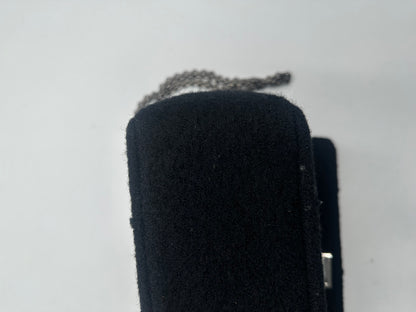 Chanel Chocolate Bar Mademoiselle Flap Bag Quilted Wool, BLACK, SYNTHETIC, Shoulder bag