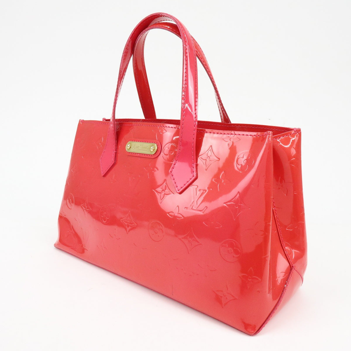 Louis Vuitton Wilshire Monogram Vernis, Pink, Patent Leather, Handbag