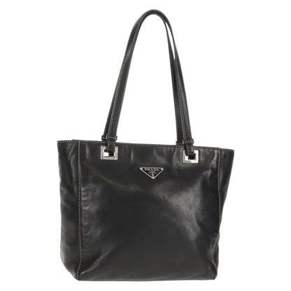 Prada Nappa Acciaio Tote bag, BLACK, LEATHER, Tote bag