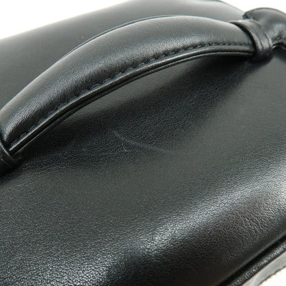 Chanel Vanity Leather, Black, Leather, Handbag