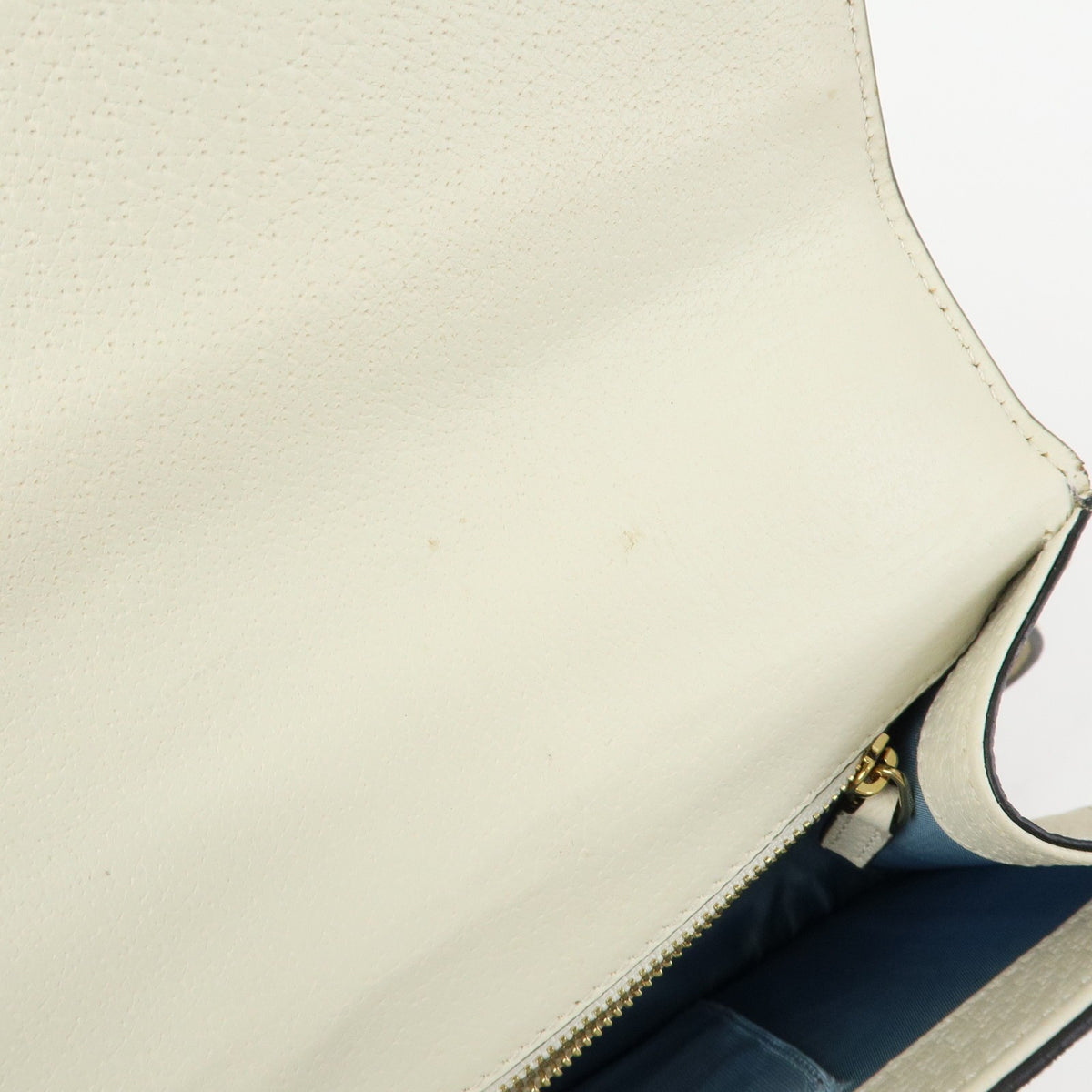 Gucci Sylvie Printed Leather, Beige, Leather, Shoulder Bag