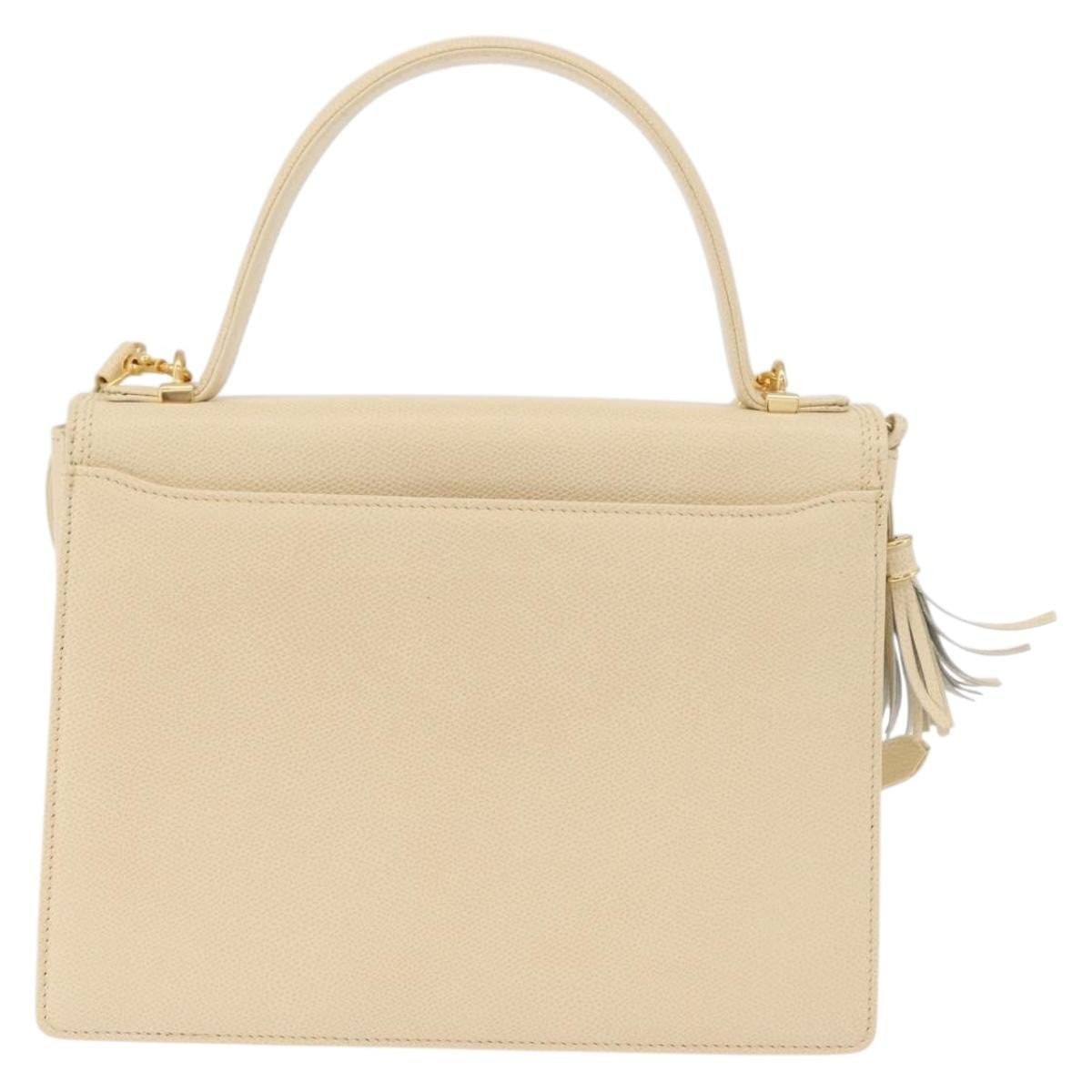 Valentino Garavani Vintage Leather, Beige, Leather, Shoulder Bag