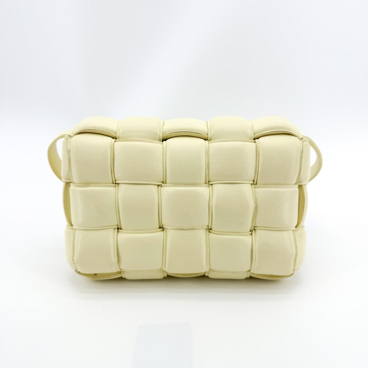 Bottega Veneta Cassette Padded Maxi Intrecciato Leather, Yellow, Leather, Crossbody Bag
